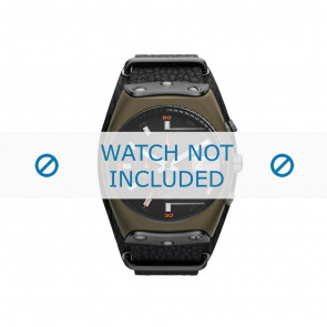 Horlogeband Diesel DZ4295 Onderliggend Leder Zwart 29mm