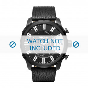 Diesel horlogeband DZ4382 Leder Zwart 26mm