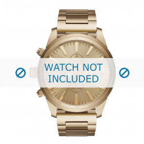 Diesel horlogeband DZ4446 Staal Goud 26mm