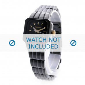 Diesel horlogeband DZ5315 Roestvrij staal (RVS) Zwart 12mm