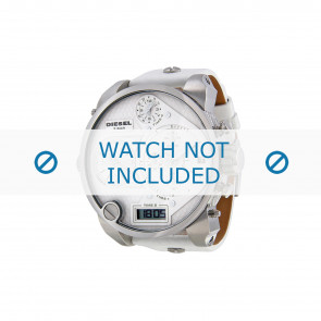 Diesel horlogeband DZ7194 Leder Wit 28mm