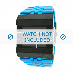 Diesel horlogeband DZ7229 Roestvrij staal (RVS) Blauw 35mm