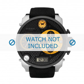 Horlogeband Diesel DZ7234 Textiel Zwart 28mm