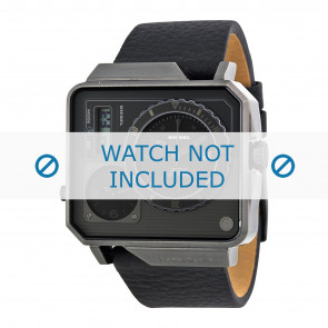 Diesel horlogeband DZ7241 Leder Zwart 28mm