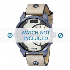 Horlogeband Diesel DZ7338 Leder Crèmewit 22mm