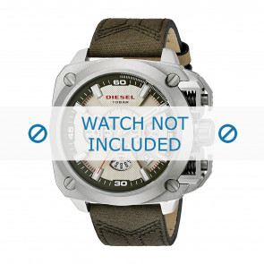 Horlogeband Diesel DZ7367 Leder Groen 26mm