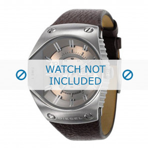 Diesel horlogeband DZ9046 Leder Donkerbruin