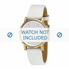 Horlogeband DKNY NY2340 Leder Wit 18mm