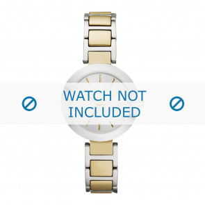 DKNY horlogeband NY2401 Staal Goud 12mm