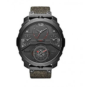 Horlogeband Diesel DZ7358 Leder/Textiel Zwart 26mm