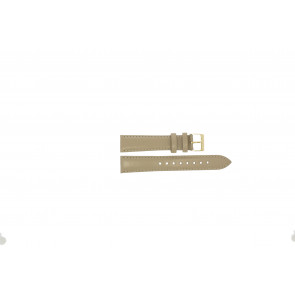 Esprit horlogeband ES102952 Leder Beige 18mm + beige stiksel