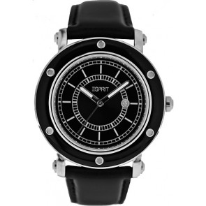 Horlogeband Esprit ES104042002 / ES104042006 Leder Zwart 21mm