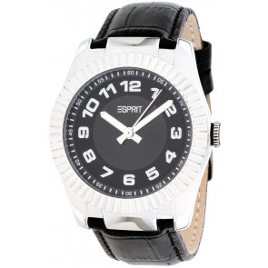 Horlogeband Esprit ES103582002 Croco leder Zwart 19mm
