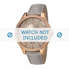 Esprit horlogeband ES107132002-40L Leder Grijs + grijs stiksel