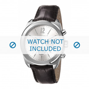 Horlogeband Esprit ES107571001-40L Croco leder Zwart 23mm