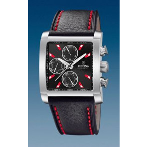 Horlogeband Festina F20424-8 Leder Zwart