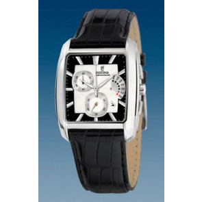 Horlogeband Festina F6728.1 Leder Zwart 23mm