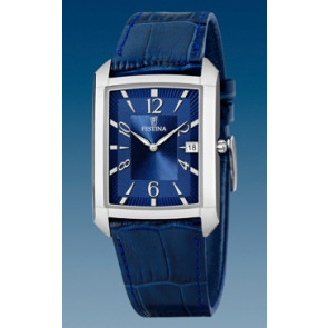 Horlogeband Festina F6748-2 Leder Blauw 23mm
