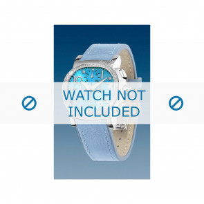 Festina horlogeband F16196-2 / F16180 Leder Lichtblauw 21mm + blauw stiksel