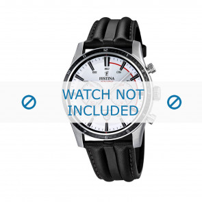Horlogeband Festina F16874-1 Leder Zwart 24mm