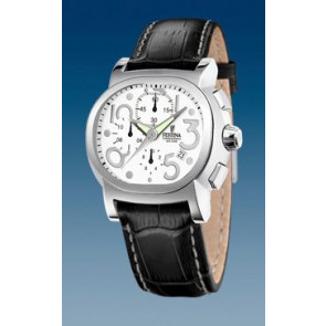 Horlogeband Festina F16125-G / F16892 Leder Zwart 23mm