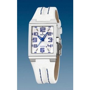 Horlogeband Festina F16187/2 / BC04560 Leder Wit 14mm