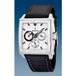 Horlogeband Festina F16568/1 Leder Zwart 28mm