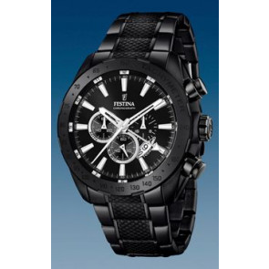 Horlogeband Festina F16889-1 / F20493 Staal Zwart 25mm