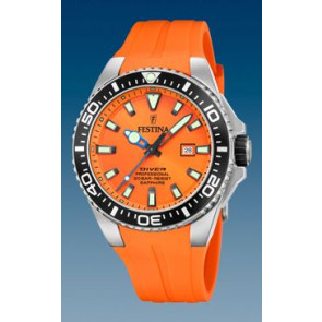 Horlogeband Festina F20664/4 Rubber Oranje