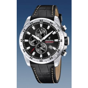 Horlogeband Festina F20692.4 Leder Zwart