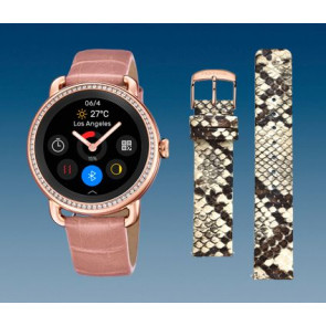 Horlogeband Festina F50002-2 / BC10979 Leder Roze 18mm