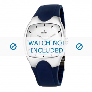 Festina horlogeband F16046.1 / F16046.2 / F16046.3 Rubber Blauw 20mm