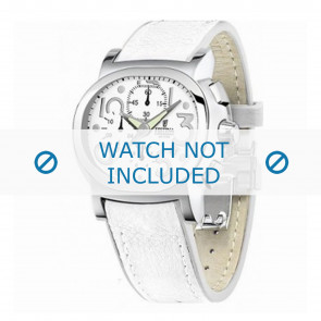 Festina horlogeband F16125.7 Leder Wit 23mm + wit stiksel