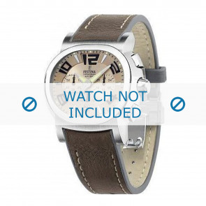 Horlogeband Festina F16126-4 Leder Donkerbruin 23mm
