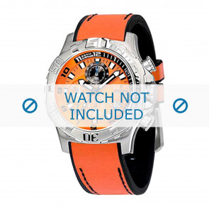 Festina horlogeband F16183-7 Leder Oranje 19mm + zwart stiksel