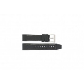 Festina horlogeband F16183/40 Leder Zwart 22mm + wit stiksel