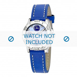 Festina horlogeband F16244-2 Leder Lichtblauw + wit stiksel