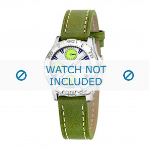 Festina horlogeband F16244-3 Leder Groen + wit stiksel