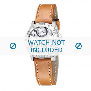 Festina horlogeband F16244-D Leder Cognac + wit stiksel