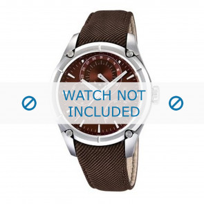 Festina horlogeband F16767-3 Leder Donkerbruin + bruin stiksel