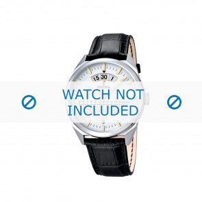 Horlogeband Festina F16873-2 Croco leder Zwart 22mm