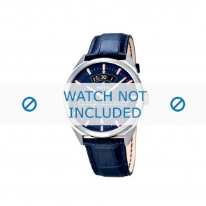 Horlogeband Festina F16873-3 Croco leder Blauw 22mm