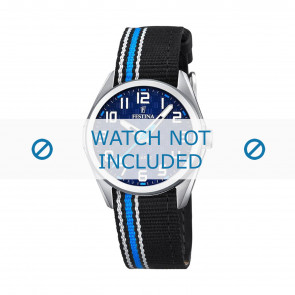 Horlogeband Festina F16904-2 Onderliggend Leder/Textiel Multicolor 16mm