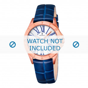 Festina horlogeband F16930-1 Croco leder Blauw 16mm