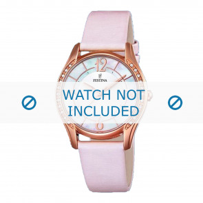 Festina horlogeband F16946-1 Leder Roze 18mm