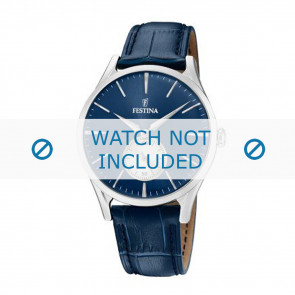 Horlogeband Festina F16979-3 Croco leder Blauw 20mm