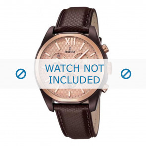 Horlogeband Festina F16863-1 Leder Donkerbruin 21mm
