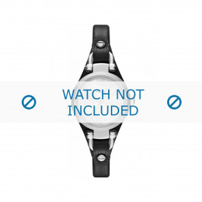 Horlogeband Fossil ES3263 Onderliggend Leder Zwart 8mm