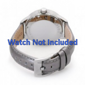Fossil AM4337 horlogeband zilver leder