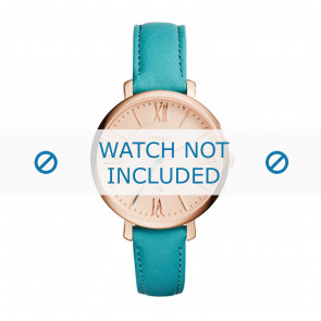 Horlogeband Fossil ES3736 Leder Turquoise 14mm
